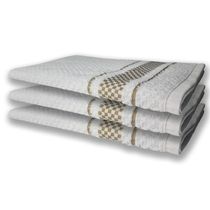 6 Panos de Prato Atoalhado Felpudo 370g/m² Premium Marrom