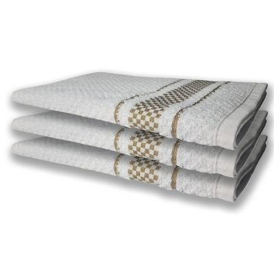 6 Panos de Prato Atoalhado Felpudo 370g/m² Premium Marrom