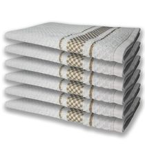 6 Panos de Prato Atoalhado Felpudo 370g/m² Premium Marrom