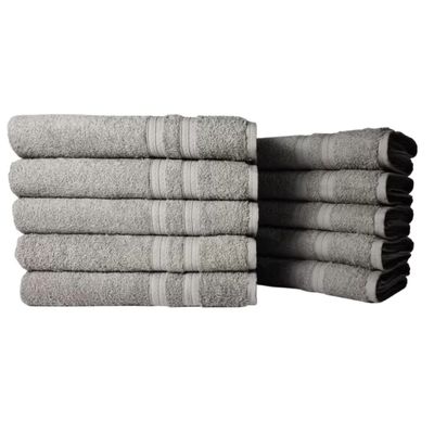 10 Toalhas Super Felpudas Grande e Grossa 80x150 Cinza
