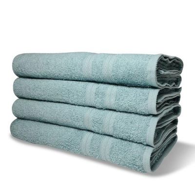 Kit com 4 Toalhas de Banho 430g/m² Grande Grossa 80x150cm Itália Soft - Verde