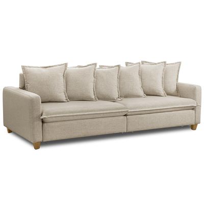 Sofá Retrátil Para Sala Living 4 Lugares 290cm Lake F04 Linho Bege - Lyam Decor