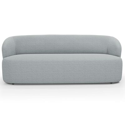 Sofá 2 Lugares Orgânico Para Sala de Estar Living 170cm Heidy F04 Linho Cinza - Lyam Decor
