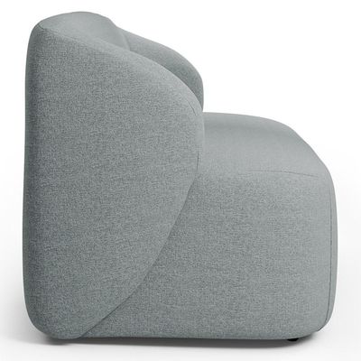 Sofá 2 Lugares Orgânico Para Sala de Estar Living 170cm Heidy F04 Linho Cinza - Lyam Decor