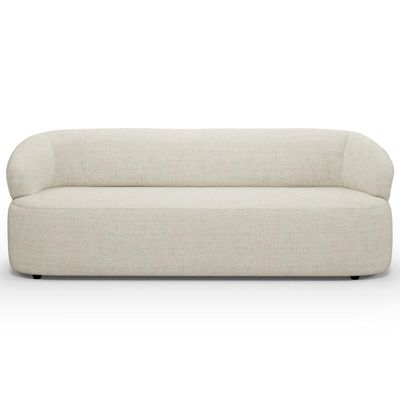 Sofá 3 Lugares Orgânico Sala de Estar Living 205cm Carmen F04 Linho Mescla - Lyam Decor