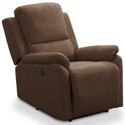 Poltrona do Papai Retrátil Reclinável Lutz F04 Couríssimo Chocolate - Lyam Decor