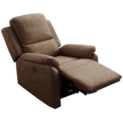 Poltrona do Papai Retrátil Reclinável Lutz F04 Couríssimo Chocolate - Lyam Decor