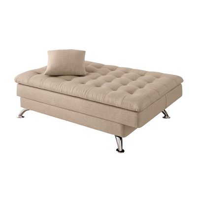 Sofá-Cama Casal 3 Lugares Premium Linho Bege