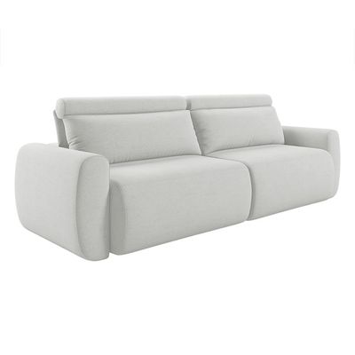 Sofá 4 Lugares Retrátil e Reclinável City Linho Cru 240 cm