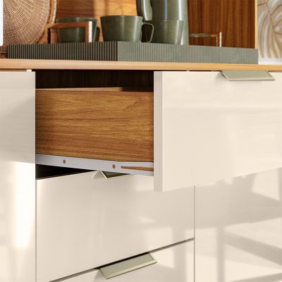 Kit de Cozinha Conde 7 Portas 2 Gavetas Cinamon e Off White