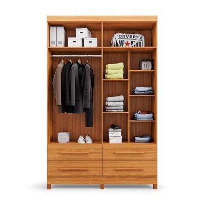 Guarda-Roupa Solteiro Majestic 4 Portas 4 Gavetas Freijó