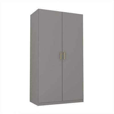 Guarda-Roupa Solteiro Marsala 2 Portas 3 Gavetas Cinza