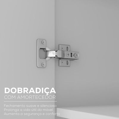 Guarda-Roupa Solteiro Brescia 4 Portas 2 Gavetas Bege