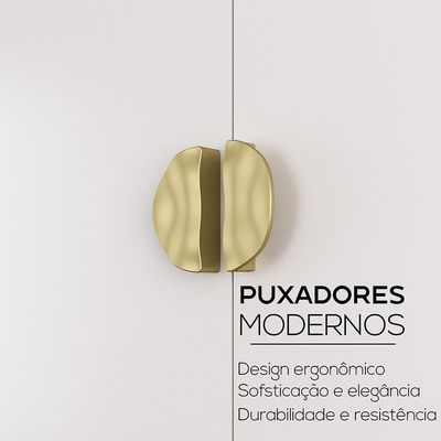 Guarda-Roupa Casal Brescia 6 Portas 4 Gavetas Branco