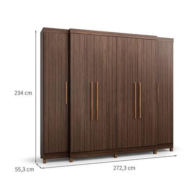 Guarda-Roupa Casal Imperial 6 Portas 6 Gavetas Capuccino