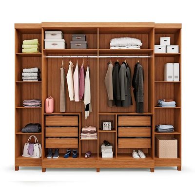 Guarda-Roupa Casal Imperial 6 Portas 6 Gavetas Off White e Freijó