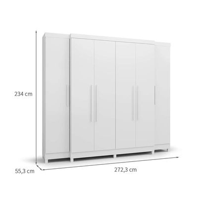Guarda-Roupa Casal Imperial 6 Portas 6 Gavetas Branco