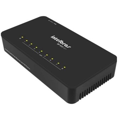 Hub Switch 8 Portas Intelbras SF-800 Q+ Fast Ethernet 10/100 Mbps