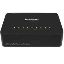 Hub Switch 8 Portas Intelbras SF-800 Q+ Fast Ethernet 10/100 Mbps