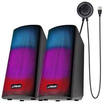 Caixa De Som Bluetooth Cartão Sd Usb Para Pc Notebook e Celular Rgb