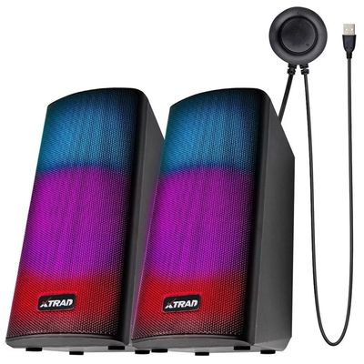 Caixa De Som Bluetooth Cartão Sd Usb Para Pc Notebook e Celular Rgb