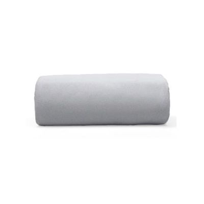 Lençol Buettner Solteiro Malha 100% Algodão Basic Liso com Elástico Prata