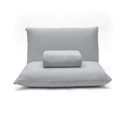 Jogo de Cama Buettner King Malha 100% Algodão Basic Liso 3 Peças Prata