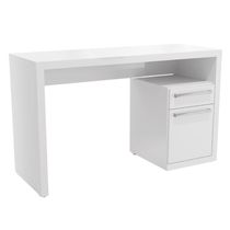 Mesa Escrivaninha Com Gaveteiro Urban 120 Cm S970 Kappesberg Branco