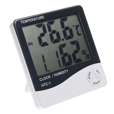 Termômetro Digital Relógio Medidor Temperatura Umidade Termo Higrômetro Despertador