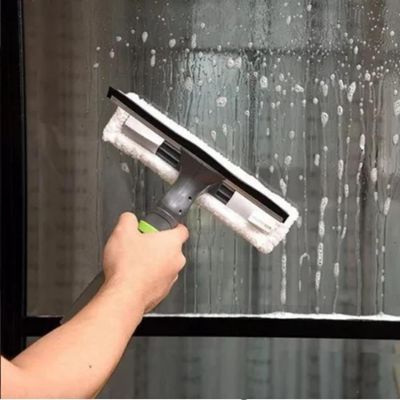 Rodo Mop Spray Com Reservatório Limpa Vidro Janela Box Borrifador 3 Em 1 Kit Completo