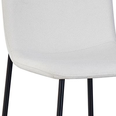 Banqueta Celeste Poliéster Off White e Preta