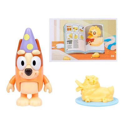 Boneco Colecionável 6 cm Bluey - Bingo com Bolo de Pato