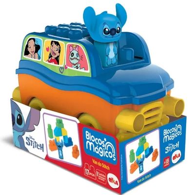 Brinquedo Blocos Magicos Van do Stitch - Elka