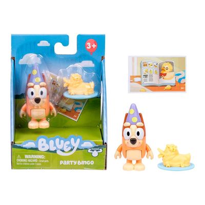 Boneco Colecionável 6 cm Bluey - Bingo com Bolo de Pato