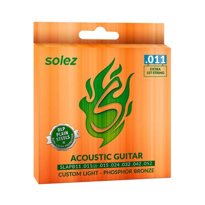 Encordoamento Solez P/ Violão Aço SLAPB11 0.11/0.52 - EC0347
