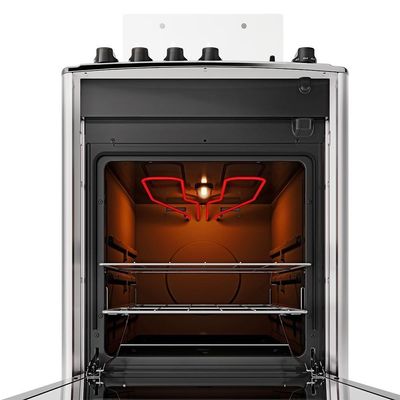Fogão 4 Bocas Dako Magister Grill Preto Com Mesa Inox Bivolt - Preto