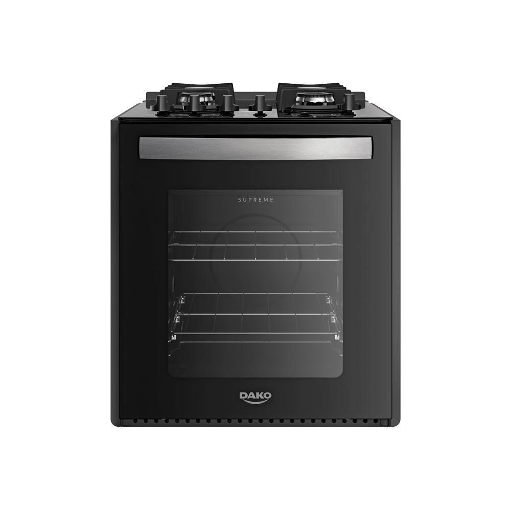 Fogão 4 Bocas de Embutir Dako Supreme Glass Preto Mesa em Vidro - Bivolt - 300001680