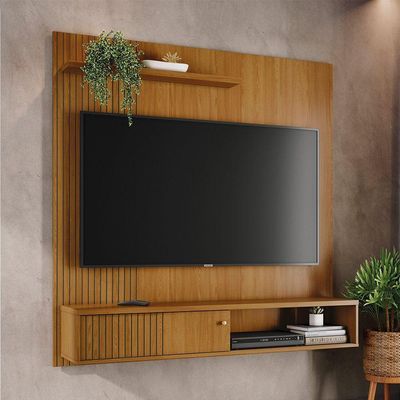 Painel Bancada Suspensa Para 60 Polegadas Aurora - 7 Decor Cumaru