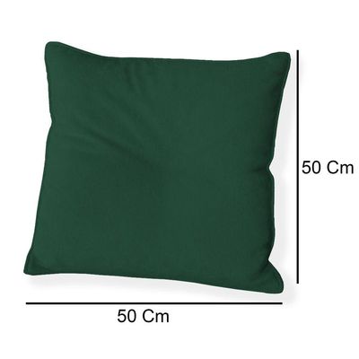 Capa Para Almofada Quadrada Veludo 50x50cm 7 Decor Verde Escuro