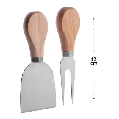 Conjunto 2 pç de utensílios para queijo Inox gourmet