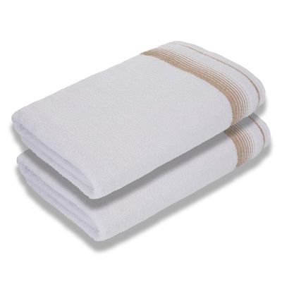 Jogo com 2 Toalhas de Banho Luxury Soft Beka 360 g/m² Luxo Branco