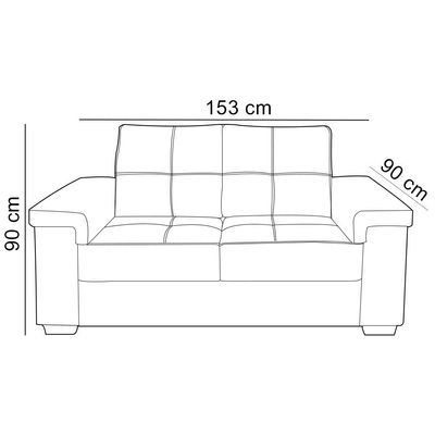Sofá 3 e 2 Lugares Para Sala de Estar Living Allon F04 Veludo Marrom Claro - Lyam Decor