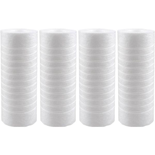 Kit 4 Refis Ranhurados de Reposição 7" Melt Blown para Filtro de Máquina de Lavar Maqlav Acquabios