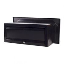 Caixa Correio Techinox Carta Luxo Linear Preta Fosca 30 Cm Profundidade