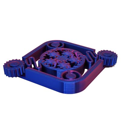 Fidget Helicoidal com Click e Engrenagens Spinner Anti Estresse Relaxante 3D Bicolor