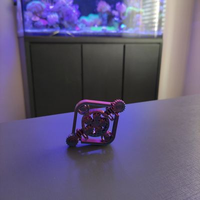Fidget Helicoidal com Click e Engrenagens Spinner Anti Estresse Relaxante 3D Bicolor