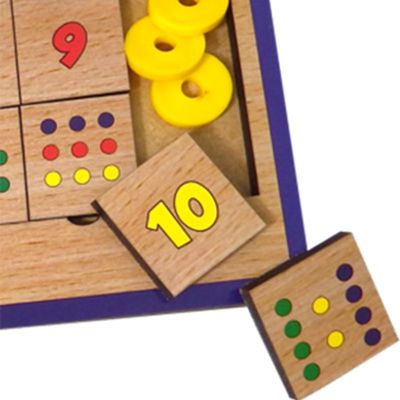 Liga Numérica Pedagógica - Madeira - Colorido - 85722 - Maninho Artesanatos
