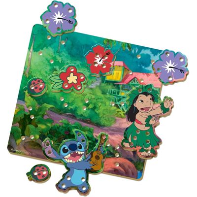 Jogo Educativo Alinhavos Stitch Em Madeira - Nig 4112