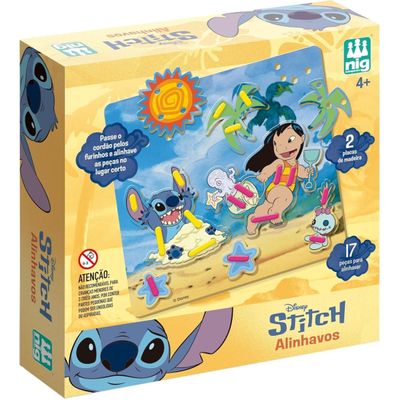 Jogo Educativo Alinhavos Stitch Em Madeira - Nig 4112