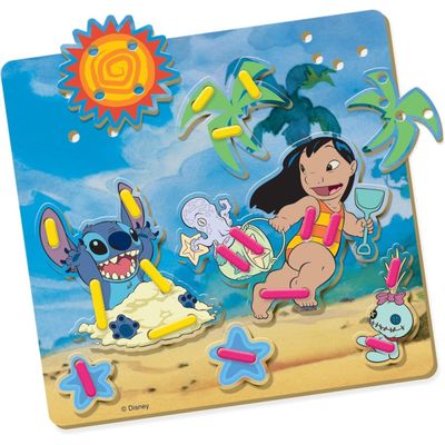 Jogo Educativo Alinhavos Stitch Em Madeira - Nig 4112